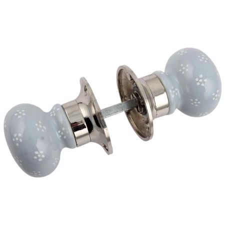 Grey Tiny Flower Mortice Handle 2.25